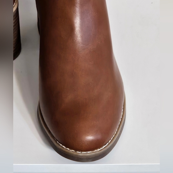 Universal Thread knee high brown leather heel boot women's 9.5 - Picture 3 of 9